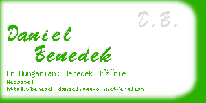 daniel benedek business card